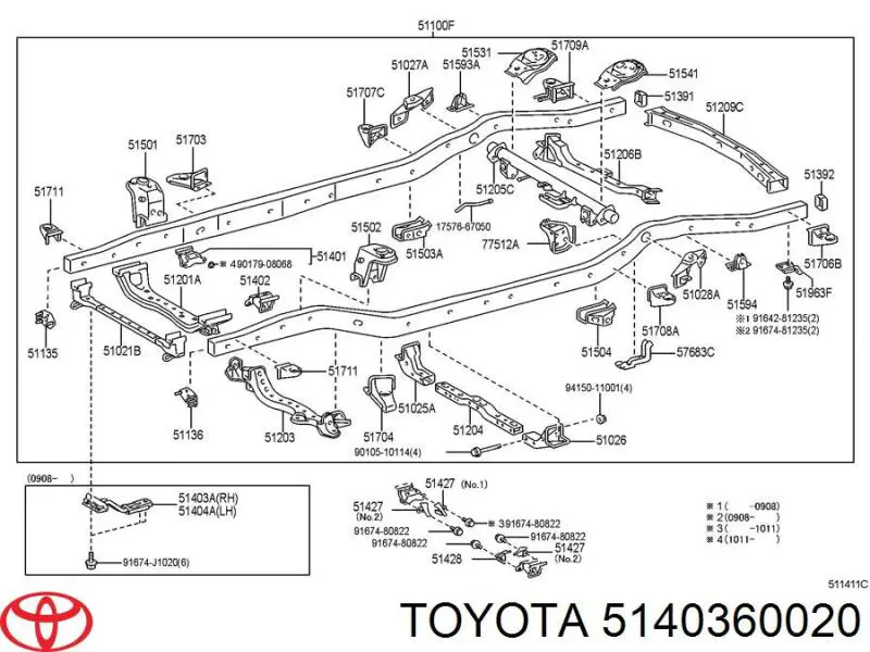  Toyota 5140360020 ціна, від 120.49 USD