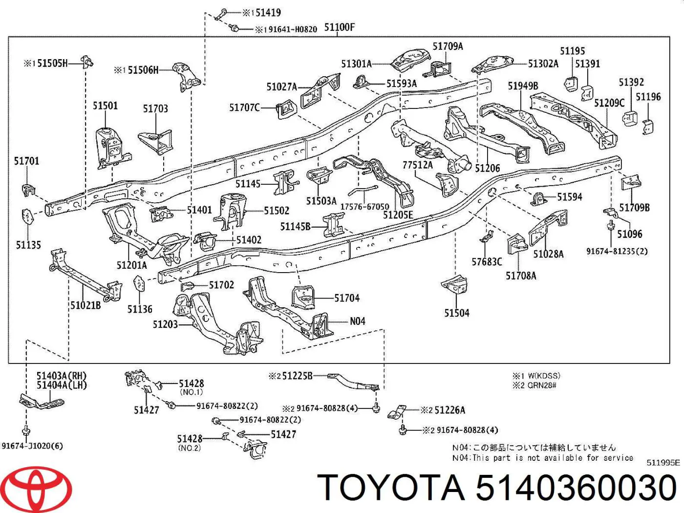 5140360030 Toyota 
