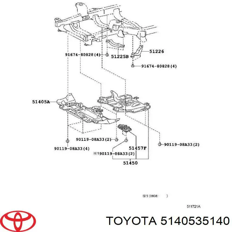 5140535140 Toyota Захист ДВС