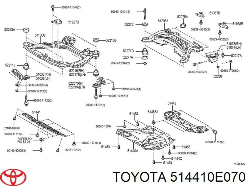  Toyota 514410E070 ціна, від 158.64 USD