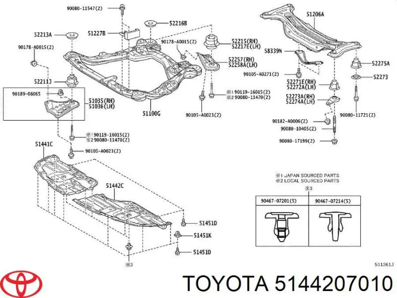 Захист двигуна, лівий Toyota Avalon (GSX30) (Тойота Авалон)