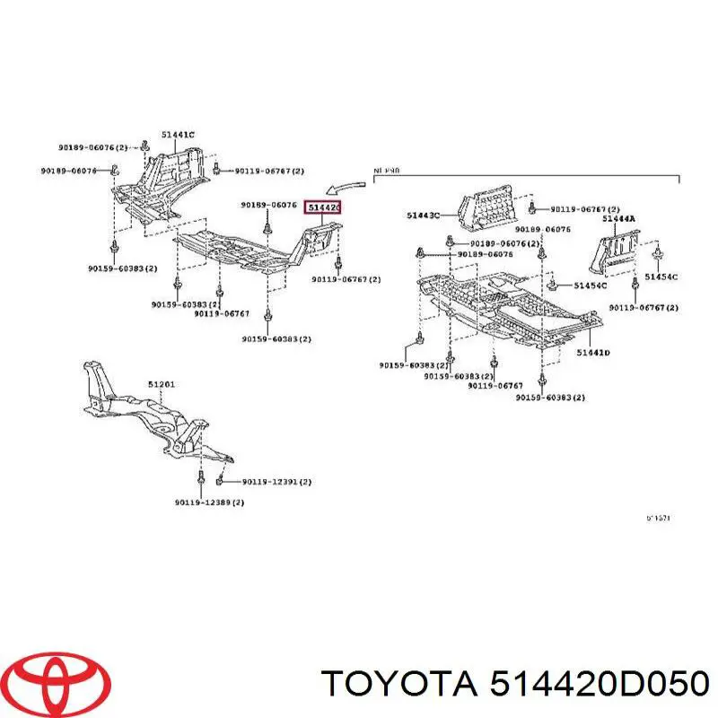 Захист двигуна, лівий Toyota Yaris (SP90) (Тойота Яріс)