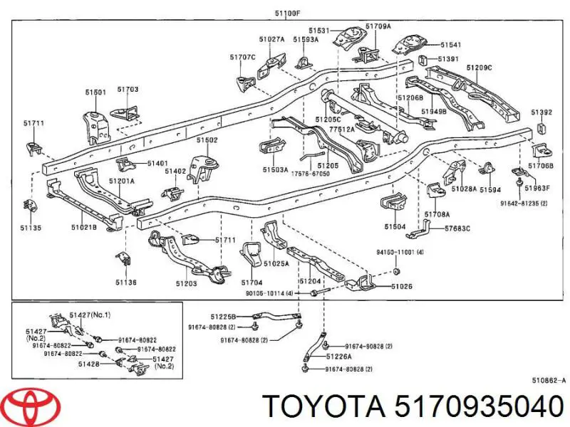  Toyota 5170935040 ціна, від 73.15 USD