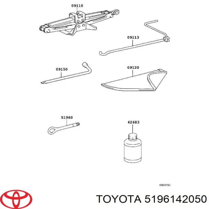  Toyota 5196142050 ціна, від 25.34 USD