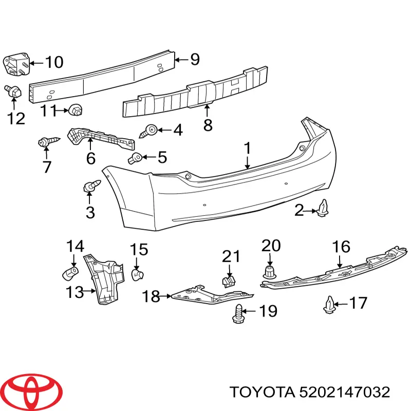 Шина бампера переднього Toyota 5202147032 ціна, від 88.68 USD