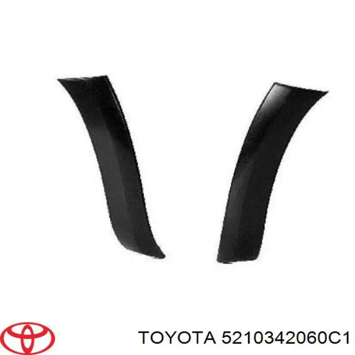 5210342060C1 Toyota Молдинг бампера переднього, лівий