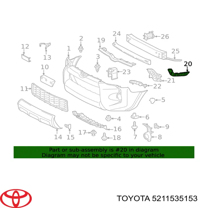  Toyota 5211535153 ціна, від 30.03 USD