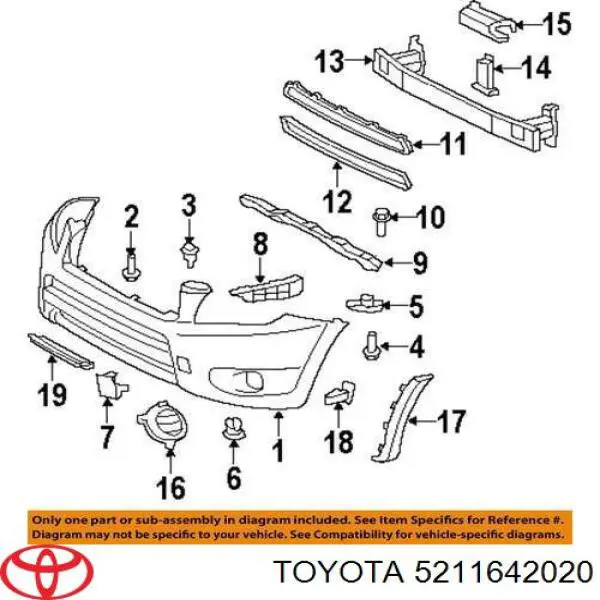 Toyota 5211642020 ціна, від 38.01 USD