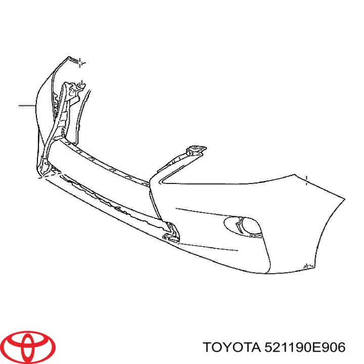 Купити 521190E906 Toyota Буфер (бампер) передній