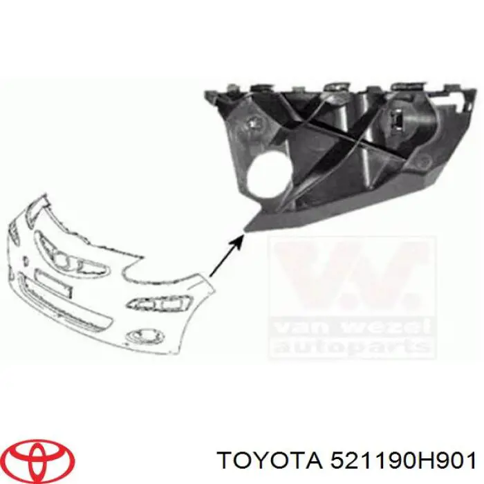 Бампер на авто Toyota 521190H901 ціна, від 58.35 USD