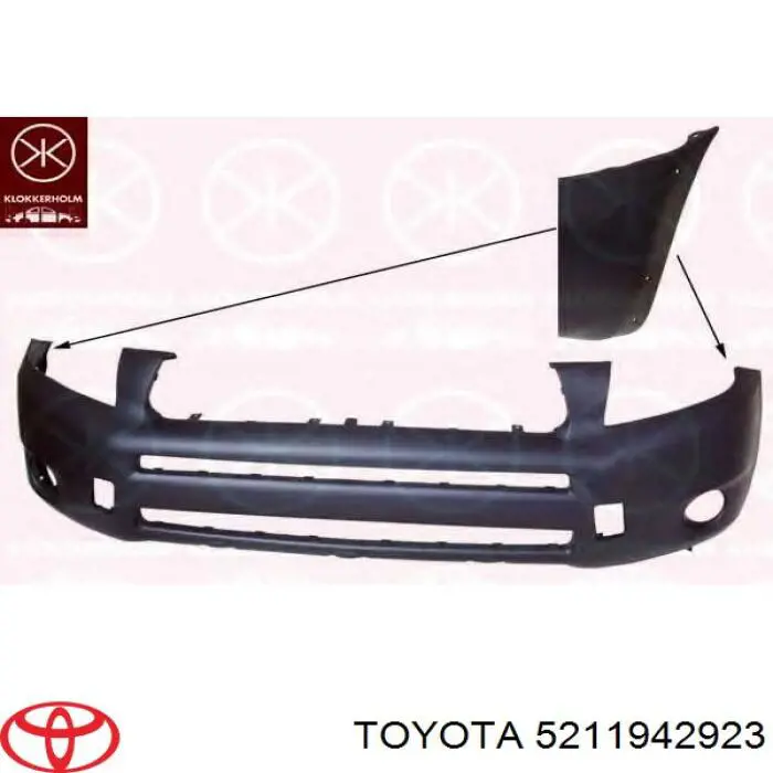 Передній бампер 5211942914 Toyota