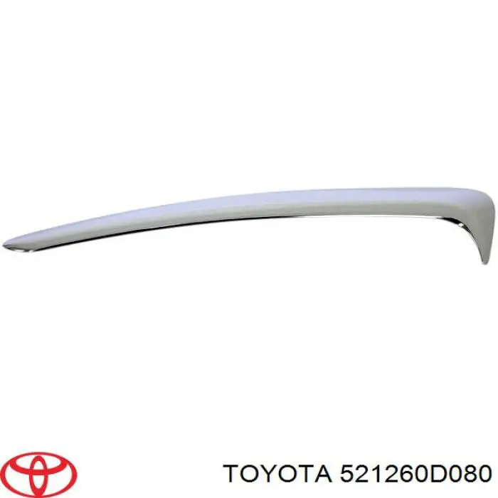 Молдинг переднього бампера, лівий Toyota 521260D080 ціна, від 20.82 USD