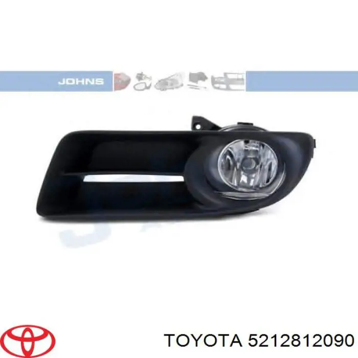 5212812090 Toyota заглушка/ решітка протитуманних фар бампера переднього, ліва