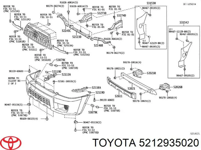 Бампер передній, нижня частина Toyota 4Runner (GRN21, UZN21) (Тойота 4 раннер)