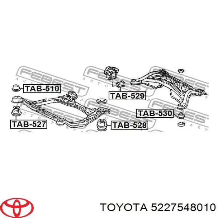 Купити 5227548010 Toyota Сайлентблок задньої балки