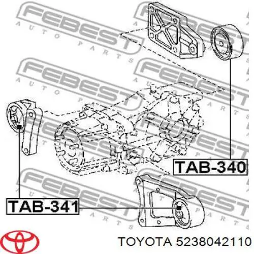 Кронштейн/траверса заднього редуктора, права Toyota 5238042110 ціна, від 10.13 USD