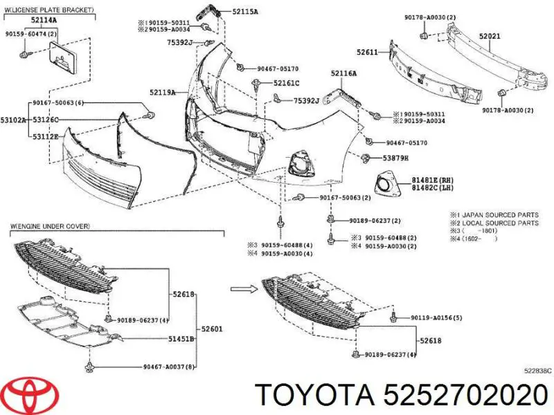 5252702020 Toyota 