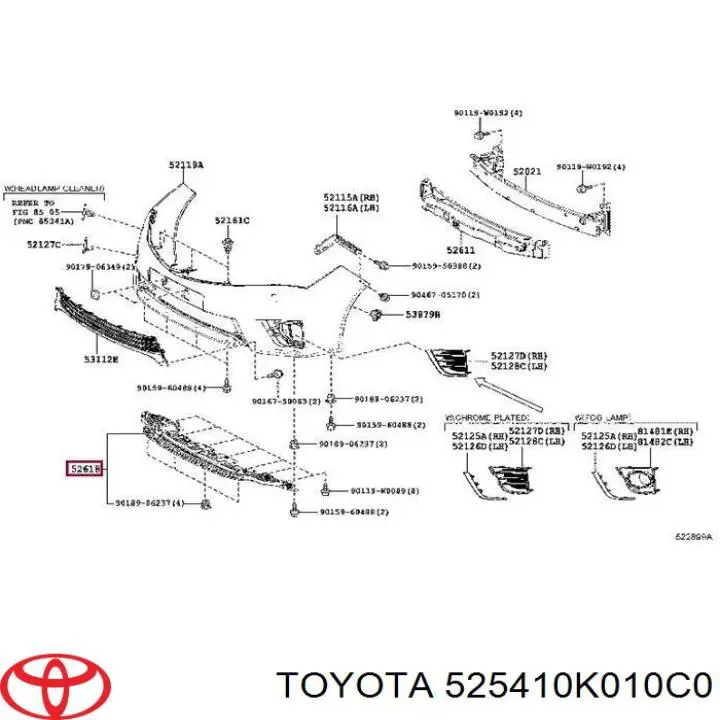 Захист- "кенгурятник" 525410K010C0 Toyota