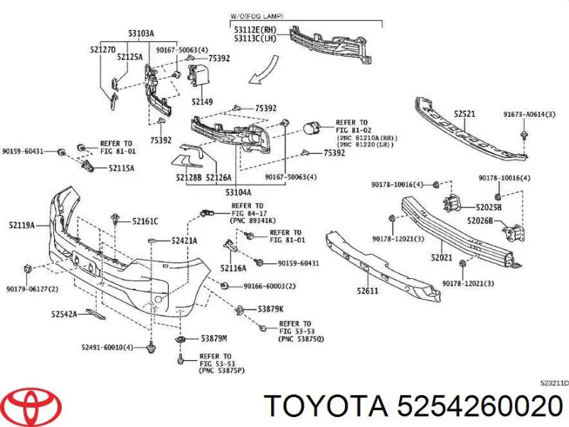 5254260020 Toyota Прокладка кронштейна маслянного фільтра