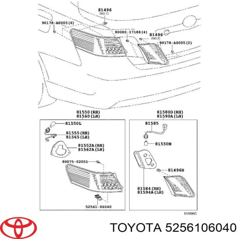  Toyota 5256106040 ціна, від 7.99 USD
