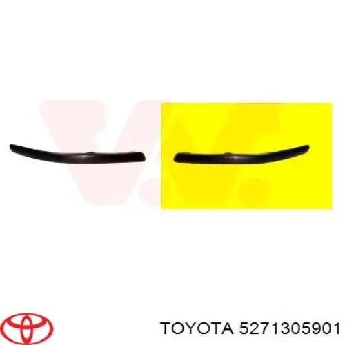 5271305901 Toyota молдинг переднього бампера, лівий