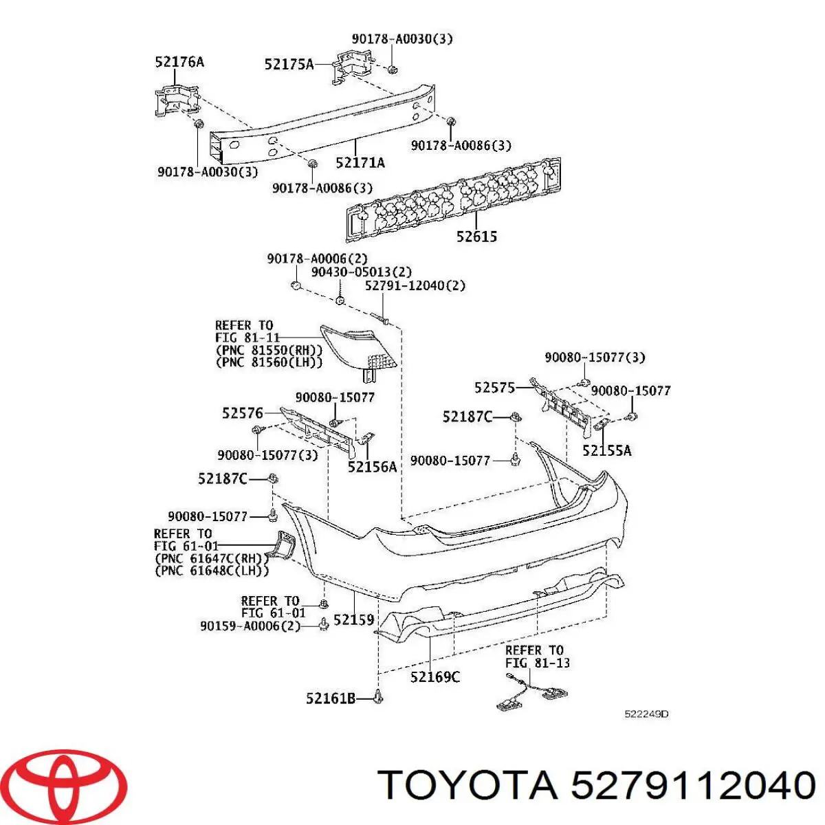 Прокладка адаптера маслянного фільтра Toyota 5279112040 ціна, від 1.27 USD