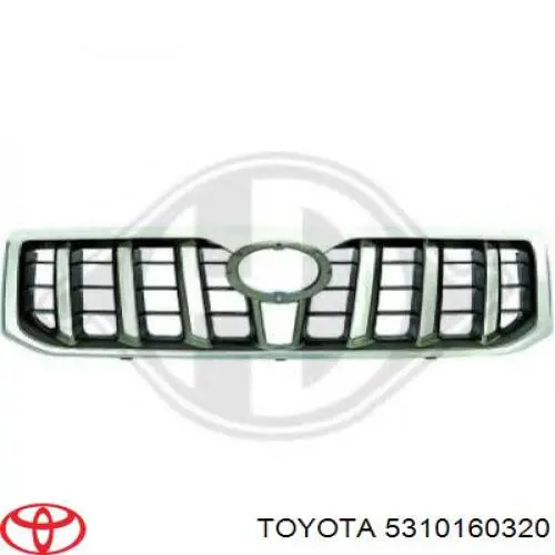 Решетка радиатора на Toyota Land Cruiser PRADO ASIA 