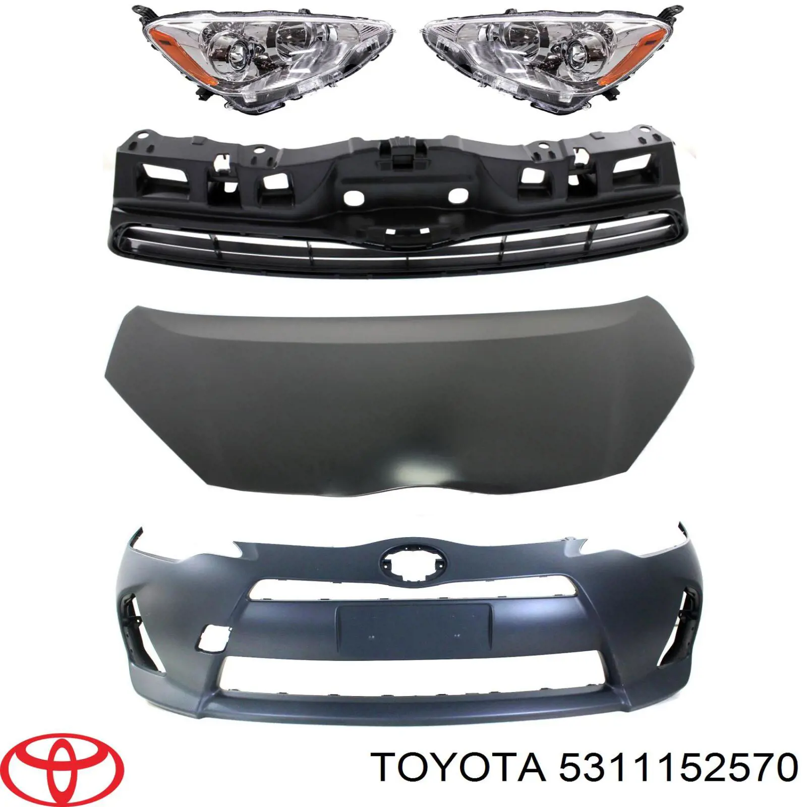 5311152570 Toyota Решітка радіатора