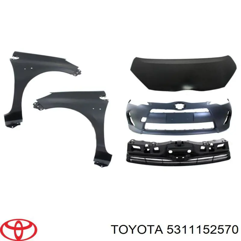 Решітка радіатора 5311152570 Toyota