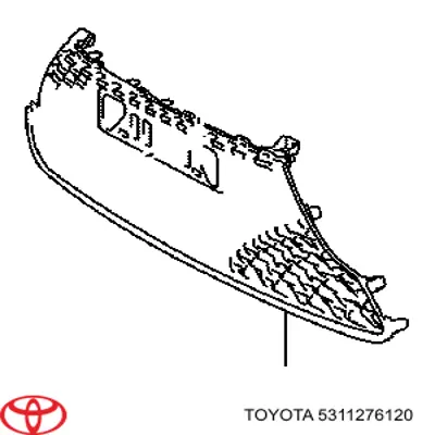 Решітка переднього бампера, центральна Toyota 5311276120 ціна, від 195.08 USD