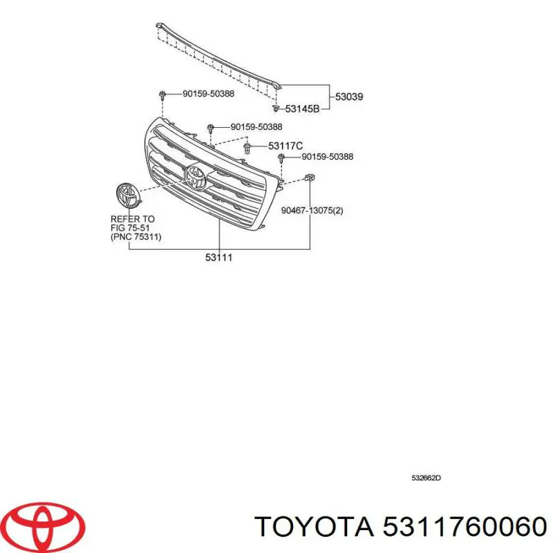  Toyota 5311760060 ціна, від 3.59 USD