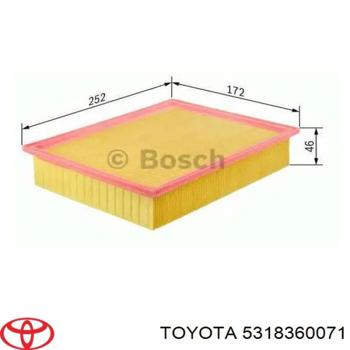 5318360071 Toyota Гумка ущільнювача під капот