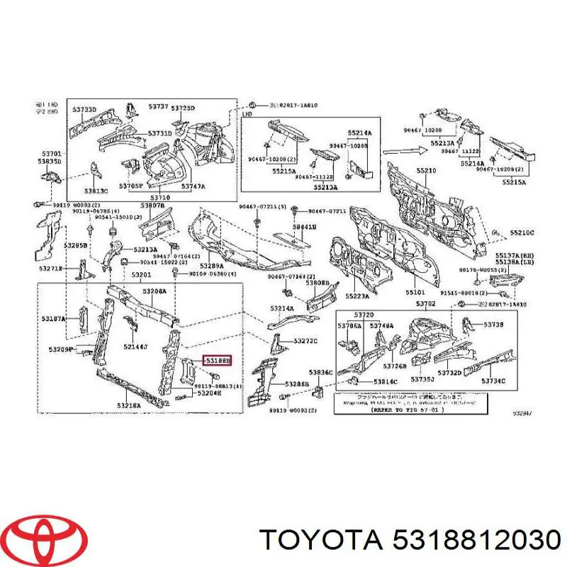  Toyota 5318812030 ціна, від 19.00 USD