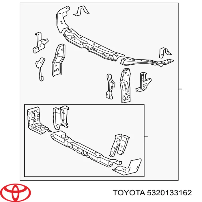 Панель передня Toyota 5320133162 ціна, від 182.33 USD