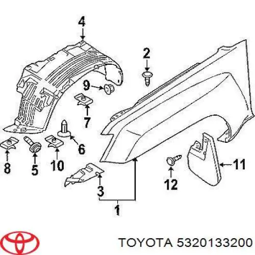 Панель передня Toyota 5320133200 ціна, від 76.74 USD