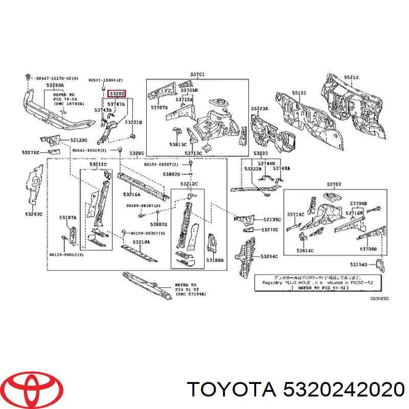 Кронштейн радіатора верхній, правий Toyota RAV4 3 (A3) (Тойота Рав4)