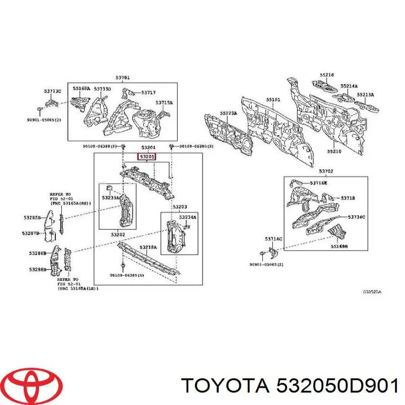  Toyota 532050D901 ціна, від 36.56 USD