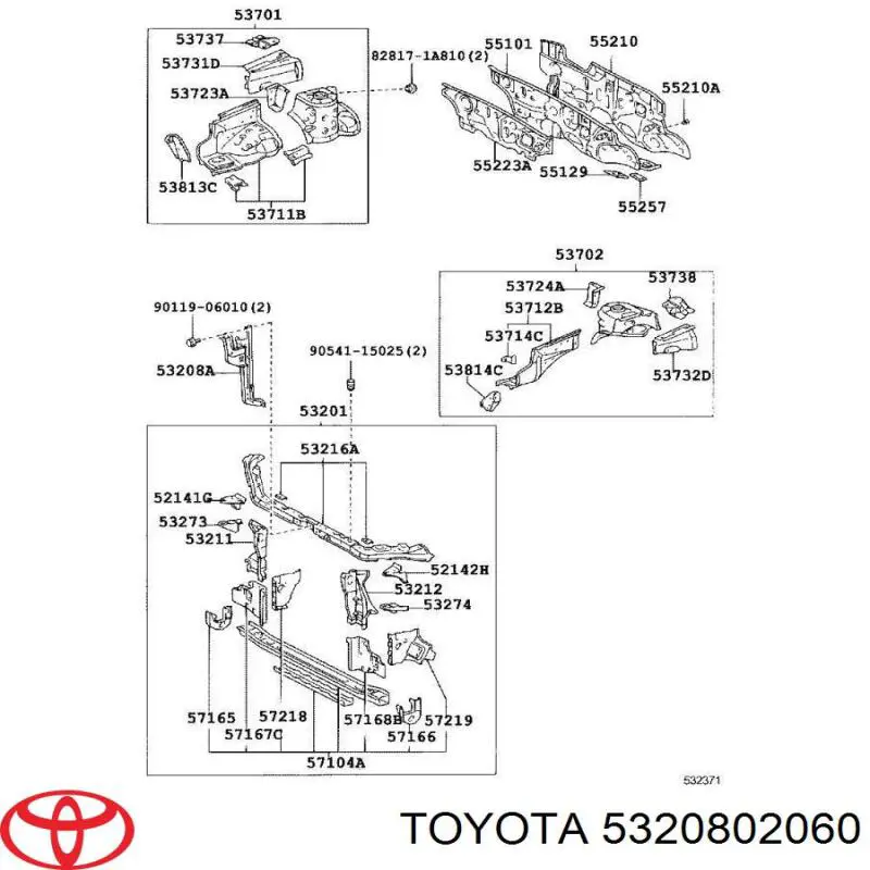 Купити 5320802060 Toyota 