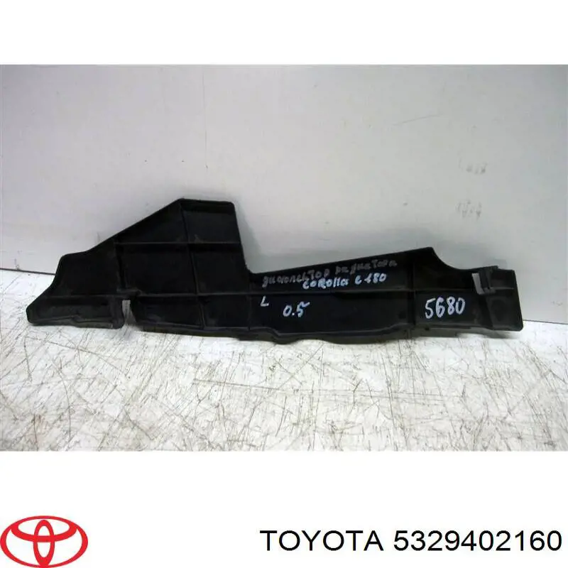 5329402160 Toyota Повітропровід (дефлектор) радіатора, лівий