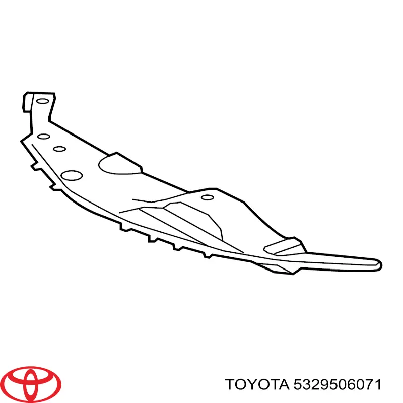 Накладка верхня передньої панелі/супорту радіатора Toyota 5329506071 ціна, від 38.01 USD