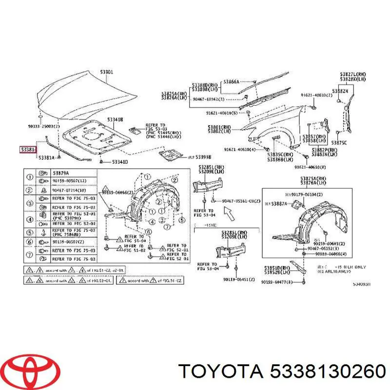 5338130260 Toyota
