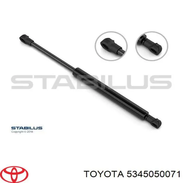 Купити 5345050072 Toyota Амортизатор капота лівий