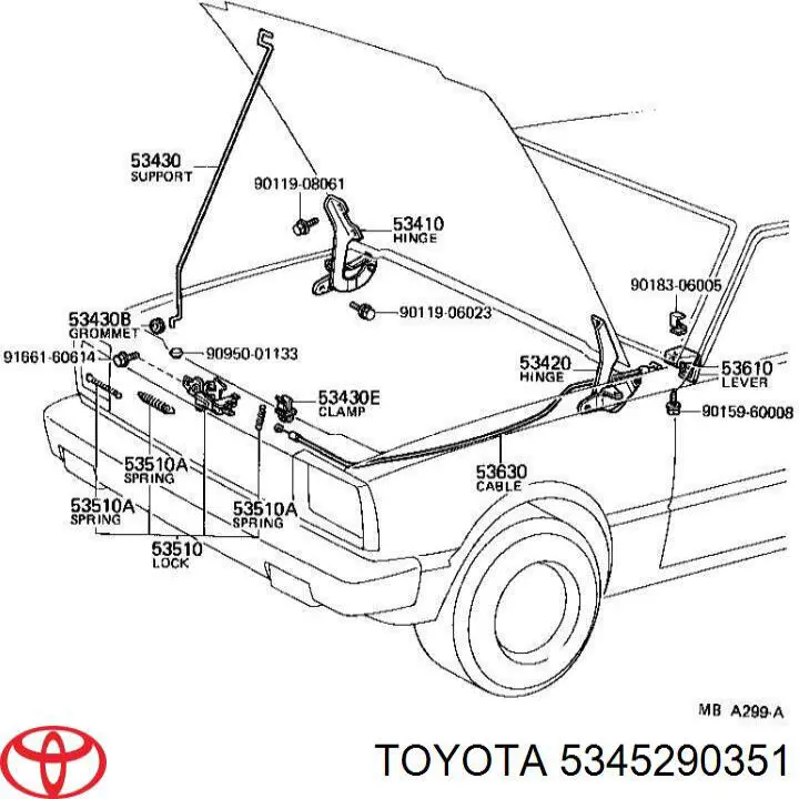 5345290351 Toyota 