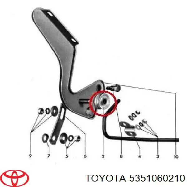  Замок капота Toyota Land Cruiser 