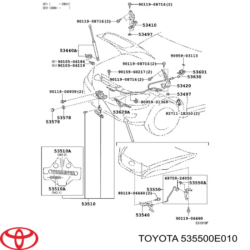 535500E010 Toyota 