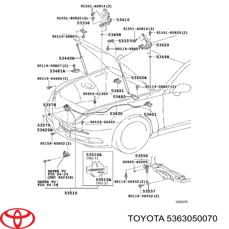  Toyota 5363050070 ціна, від 15.20 USD
