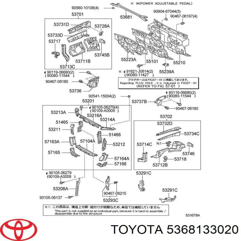 5368133020 Toyota 