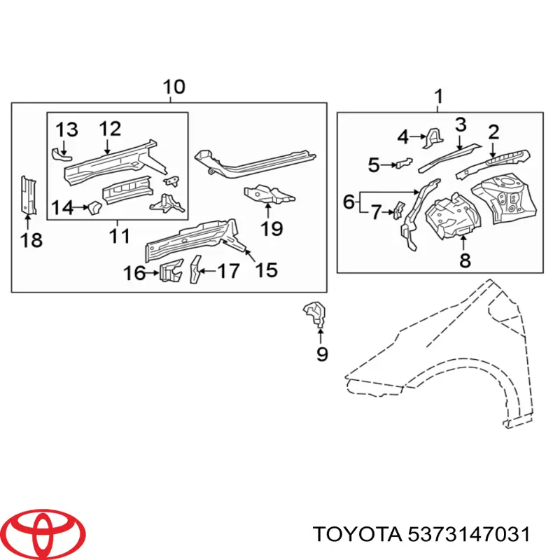  Toyota 5373147031 ціна, від 108.56 USD