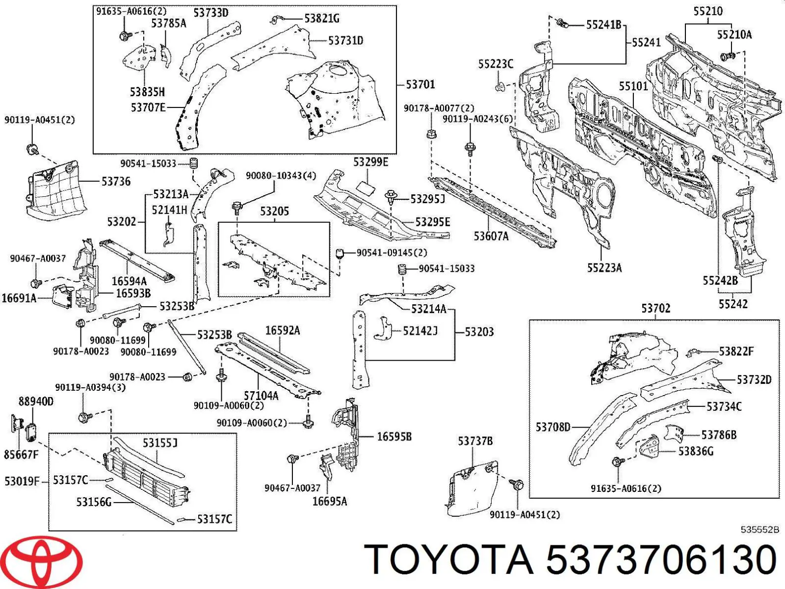  Toyota 5373706130 ціна, від 11.29 USD