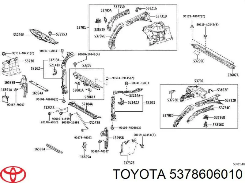  Toyota 5378606010 ціна, від 15.04 USD